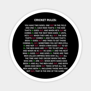 Cricket Rules New Edition Magnet